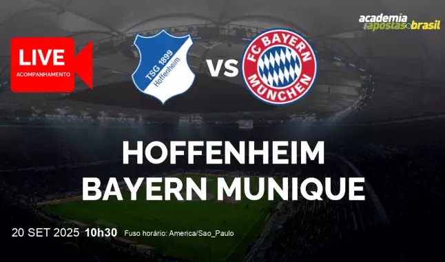 Hoffenheim Bayern Munique livestream | Bundesliga | 20 setembro 2025