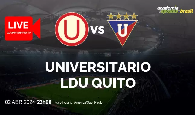 Universitario LDU Quito livestream | Copa Libertadores da América | 02 abril 2024