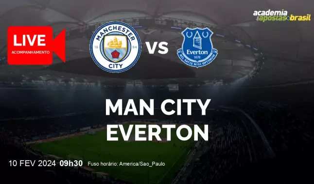 Man City Everton livestream | Premier League | 10 fevereiro 2024